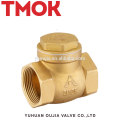 Top internal thread brass color check valve